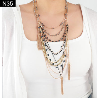 Gypsy Gold Fringe Necklace - N35