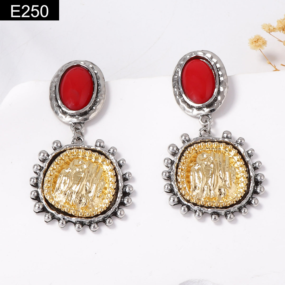 Roman Medal Earring - E250