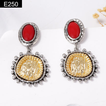 Roman Medal Earring - E250