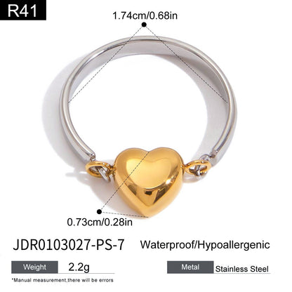 Amore Puffed Rings - R41