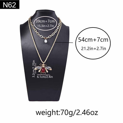 Fauna Pearl and Bug Necklace - N62