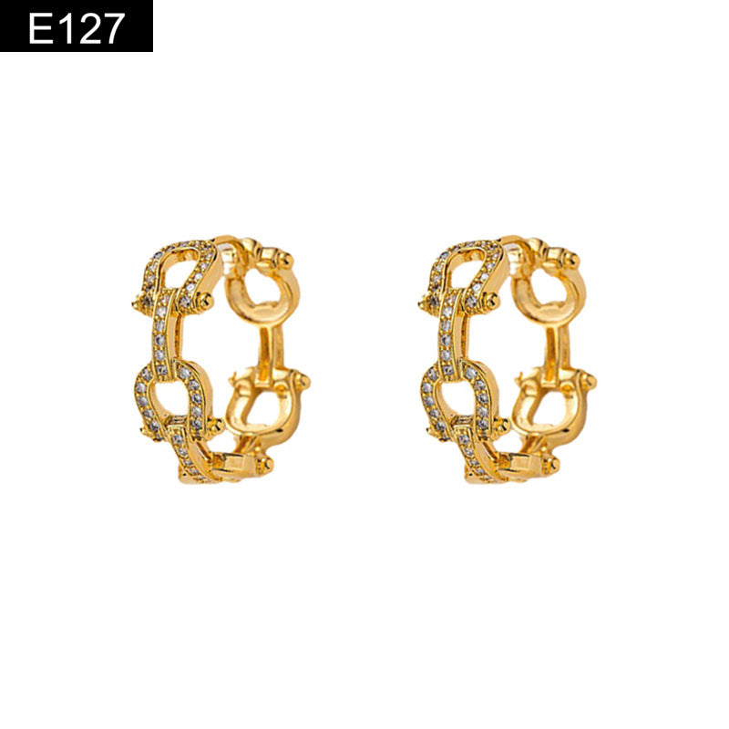 Link Hoop Earring - E127