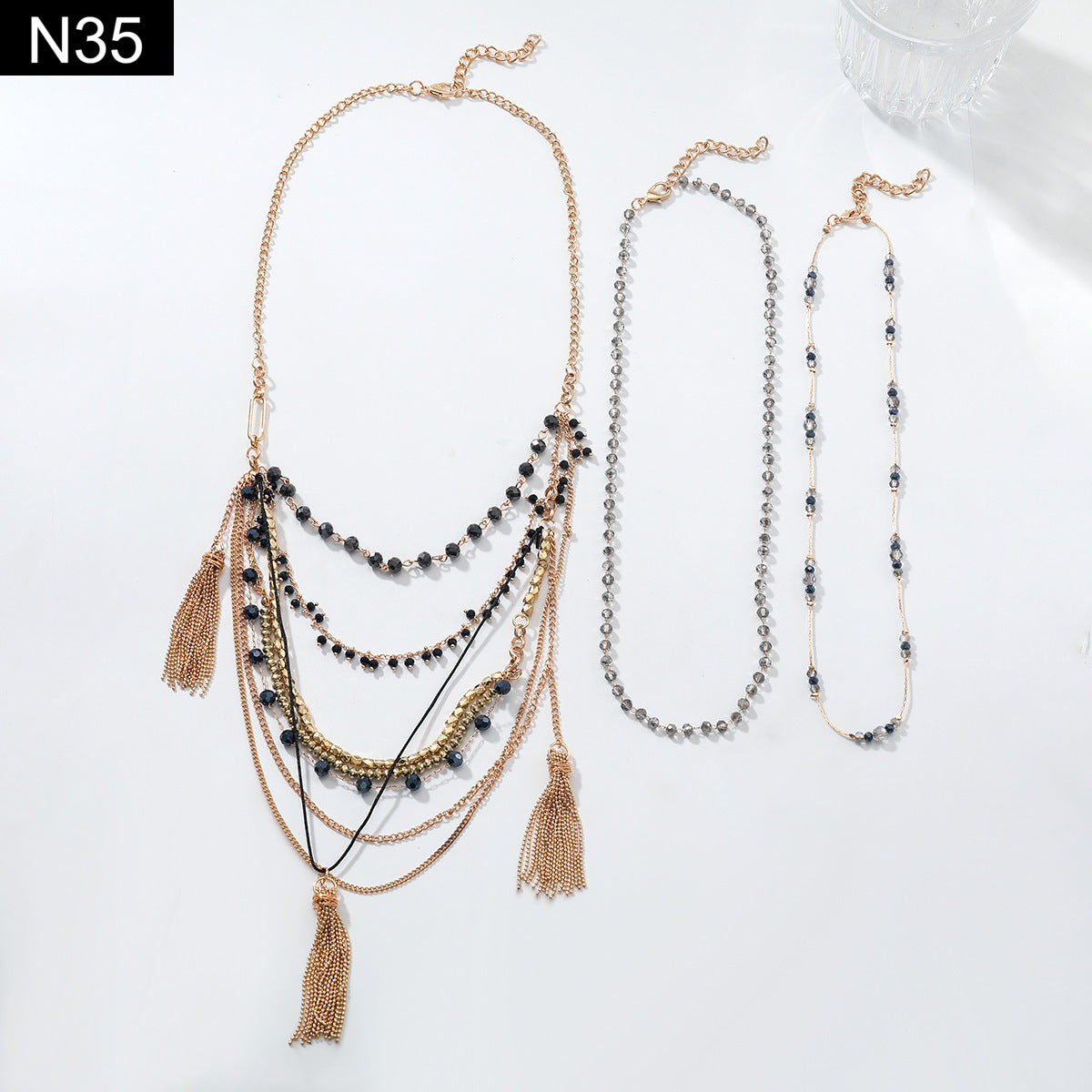 Gypsy Gold Fringe Necklace - N35