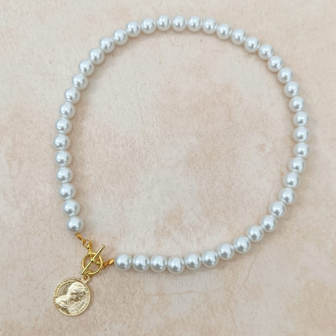 Pearl Coin Pendant Necklace