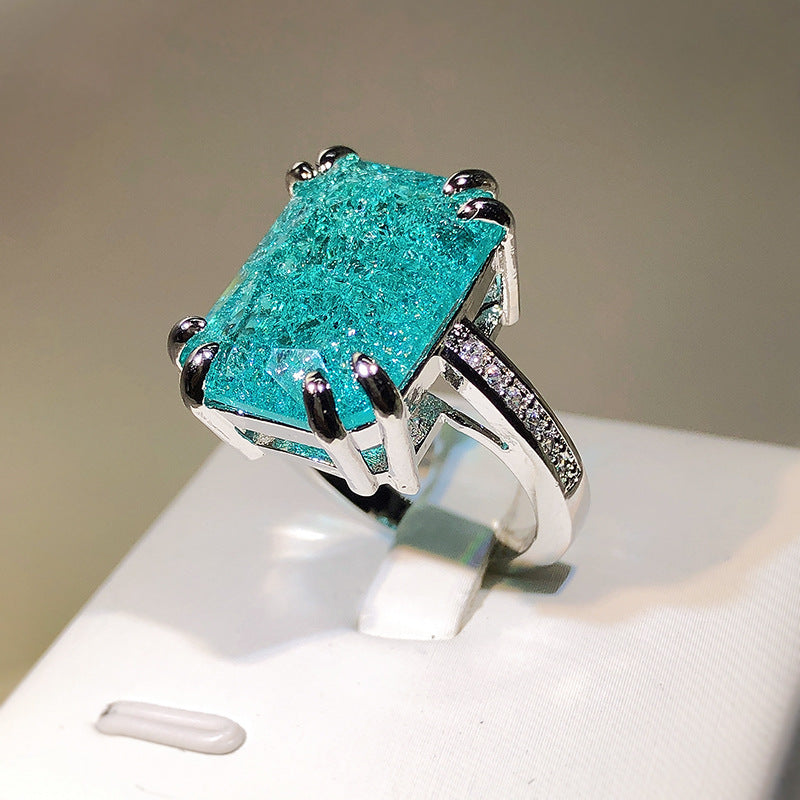 Luxury Green Stone Cocktail Ring