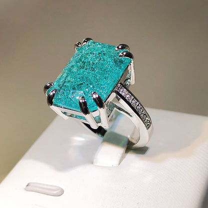 Luxury Green Stone Cocktail Ring