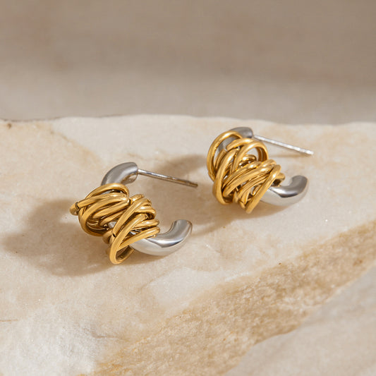 Sculpted Coil Hoops