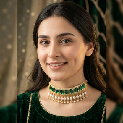Sovereign Palace Pearl Drop Bridal Choker