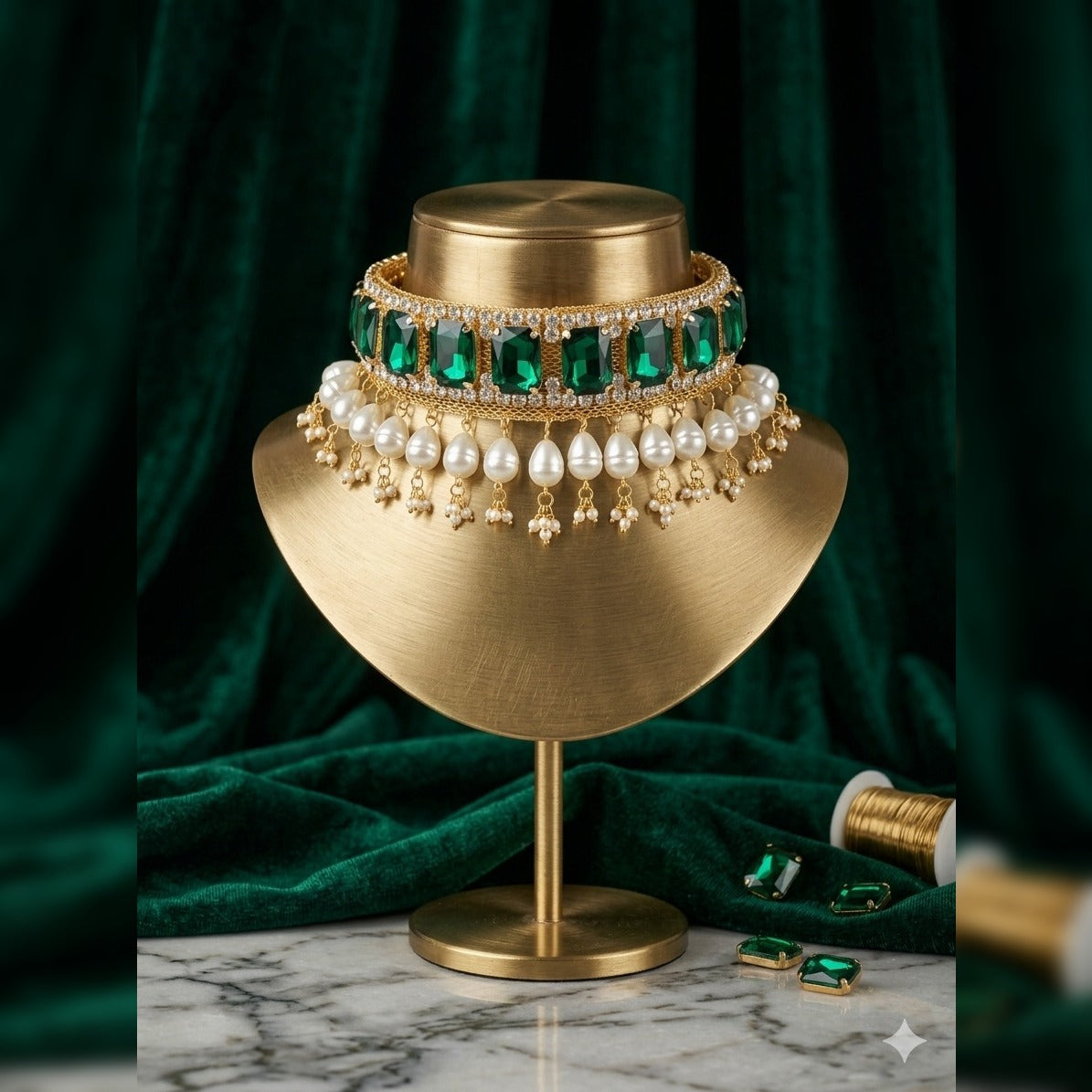 Sovereign Palace Pearl Drop Bridal Choker