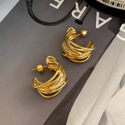Strata Hoop Earring