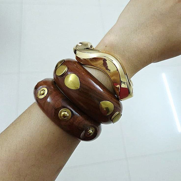 Molten Wave Wood Bracelet