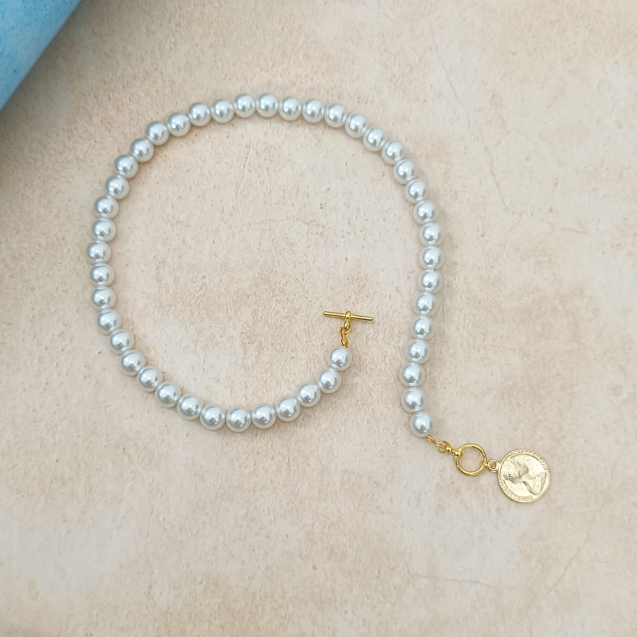 Pearl Coin Pendant Necklace