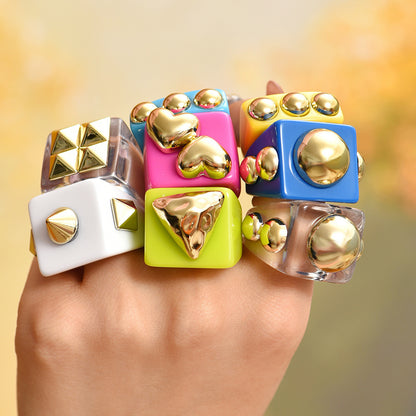 Luxe Candy Rings - (Set of 8 Rings)