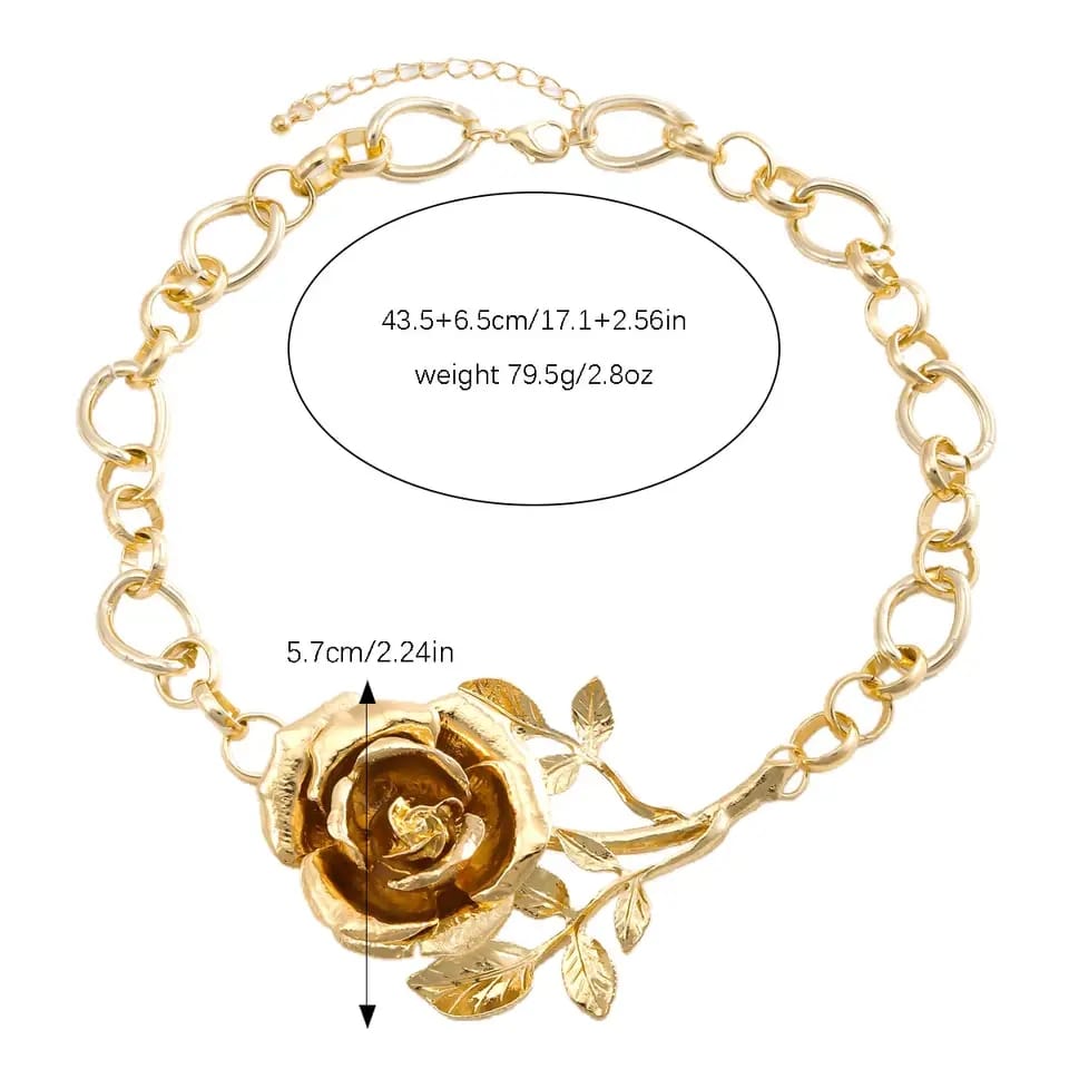 Chunky Rose Necklace