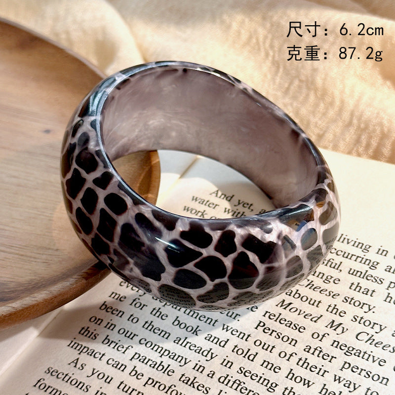 Wild Luxe Leopard Resin Bangle