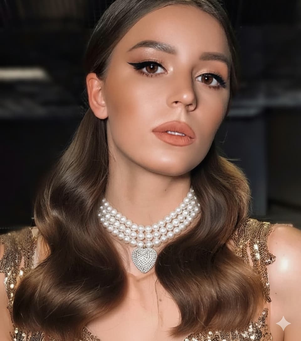 Royal Heart Pearl Choker