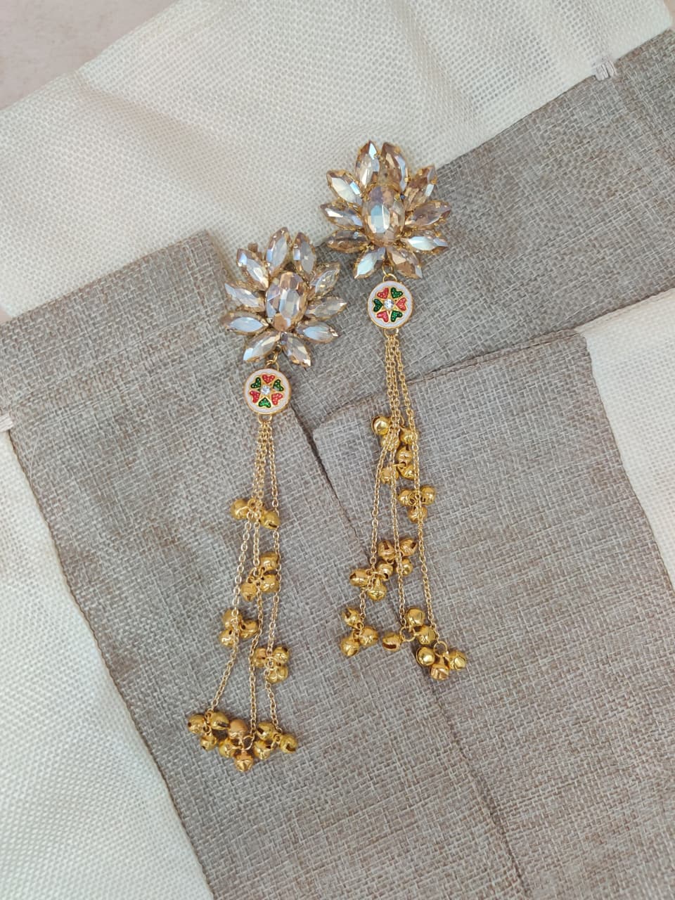 Royal Emerald Green Kundan Long Earrings for Women | Festive & Wedding Statement Jewelry