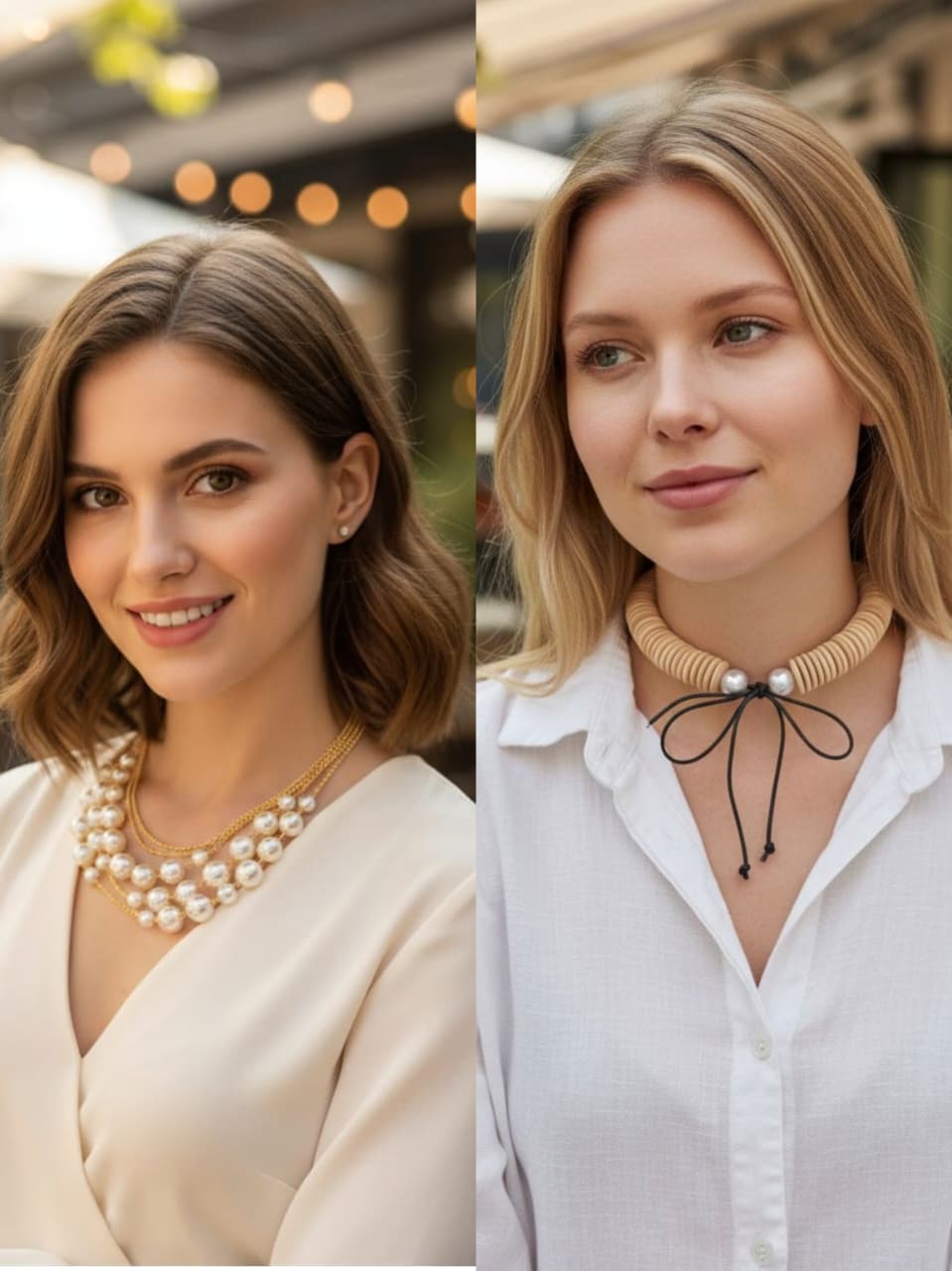 Elegant Pearl Layered Necklace & Chic Pearl Choker Combo – Buy 1 Get 1 Free