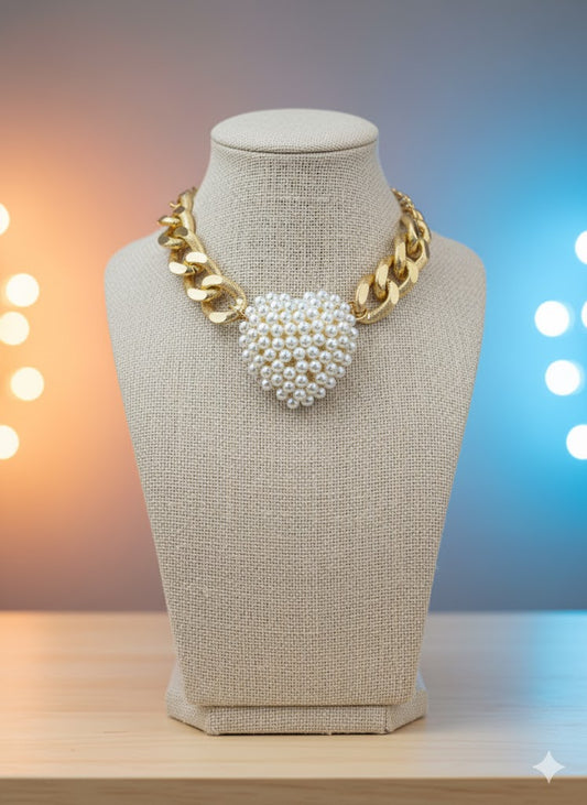 Eternal Glow Heart Chain Choker