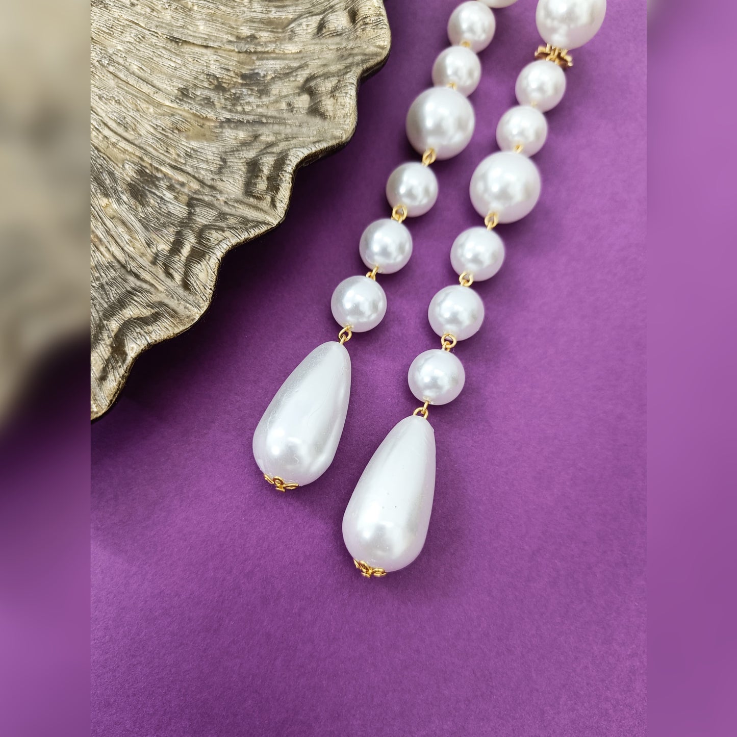 Statement Japanese Pearl Dangler