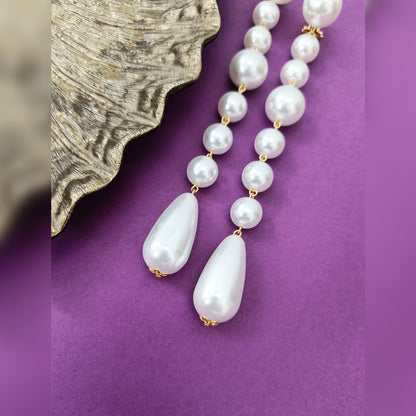 Statement Japanese Pearl Dangler