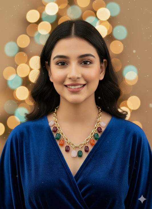 Jewel Garden Chunky Gold Necklace