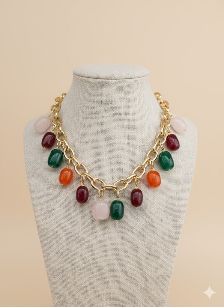Jewel Garden Chunky Gold Necklace