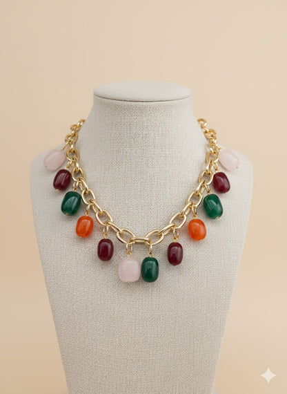 Jewel Garden Chunky Gold Necklace