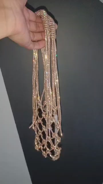 Crystal Weave Metallic Phone Sling
