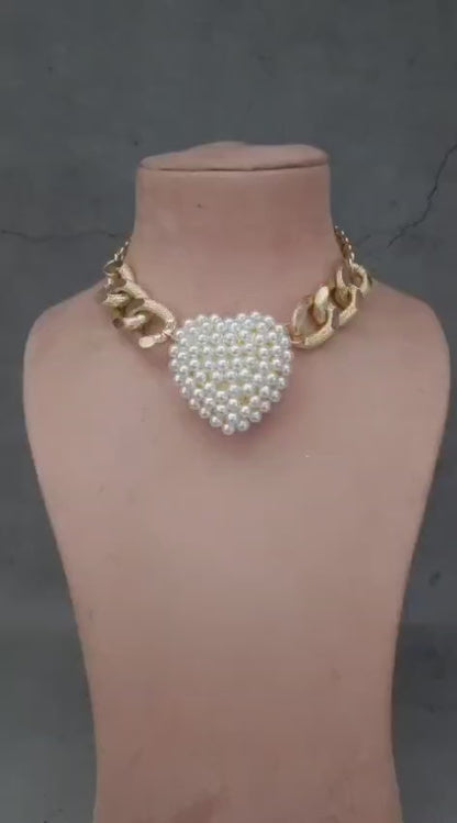 Eternal Glow Heart Chain Choker