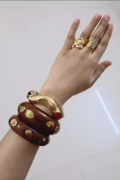 Molten Wave Wood Bracelet