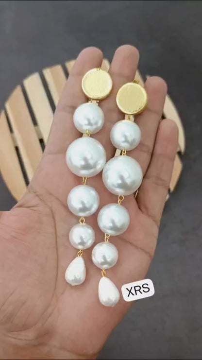 Pearl Cascade Drop Earring