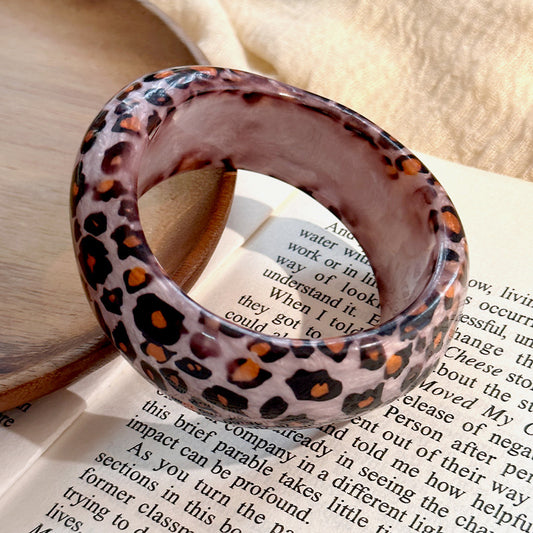 Wild Luxe Leopard Resin Bangle