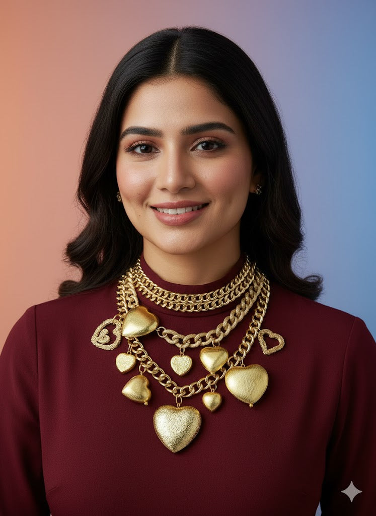 Hearts of Gold Necklace