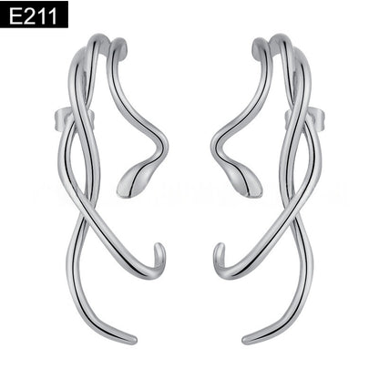 Metal Curve Earring - E211