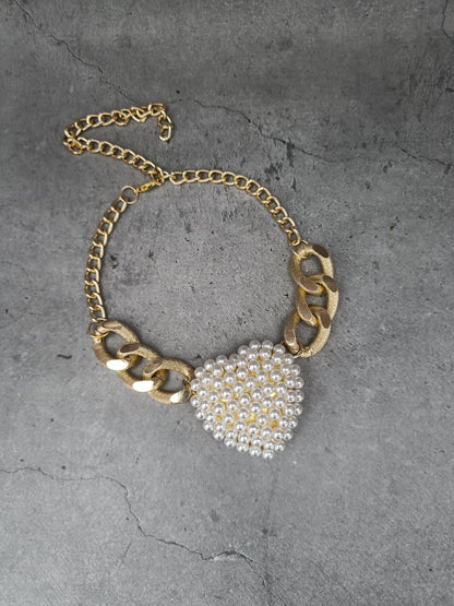 Eternal Glow Heart Chain Choker